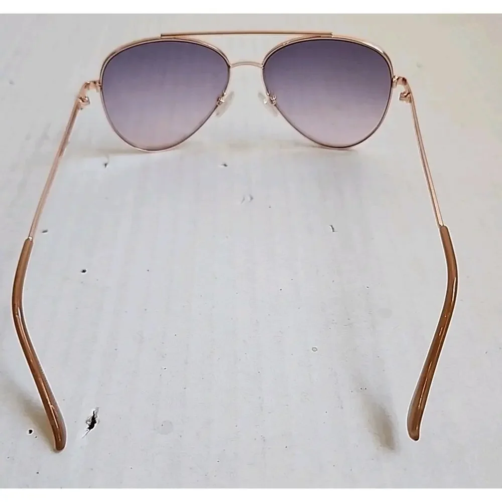 Kenneth Cole Reaction Mens Sunglass Gold Metal Aviator, Gradient Lens KC1386 28T
